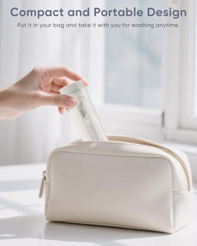 White portable travel bidet with adjustable nozzle — photo 5