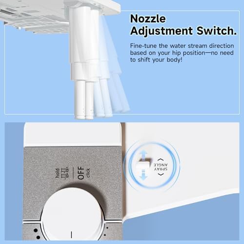 Silver bidet attachment with angle control — photo 3