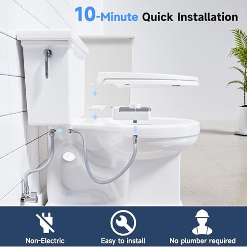 Silver bidet attachment with angle control — photo 5
