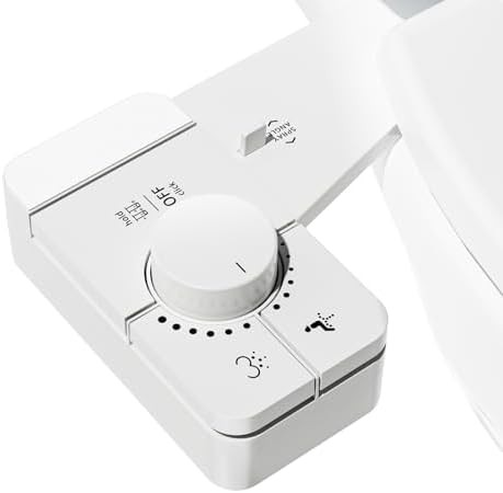 White non electric dual nozzle bidet attachment