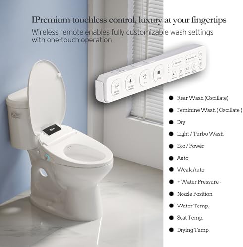 XCQQ electric heated bidet seat remote elongated x60l — photo 3