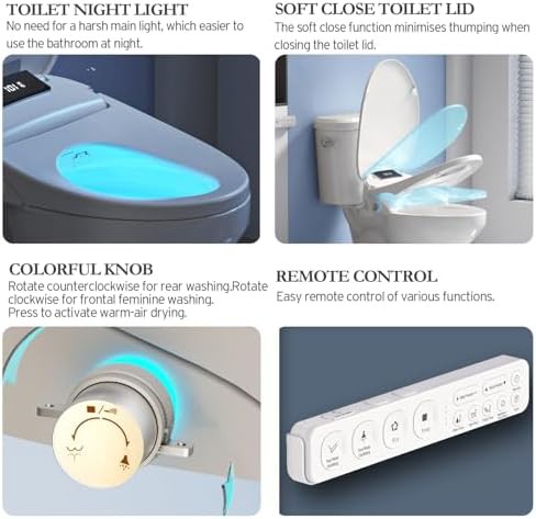 XCQQ electric heated bidet seat remote elongated x60l — photo 5