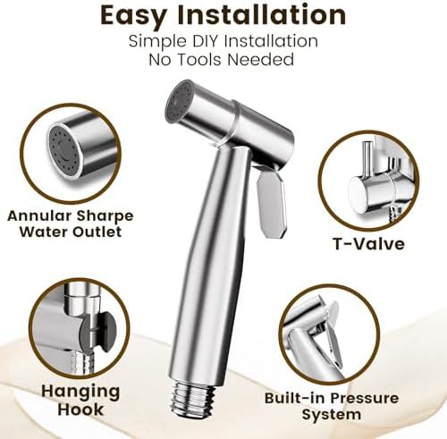 Adjustable flow handheld bidet attachment — photo 4