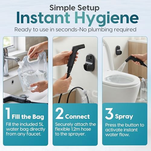 Rechargeable bidet sprayer with 5L water bag — photo 5