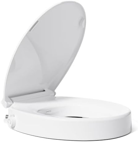 Raised toilet seat with integrated bidet