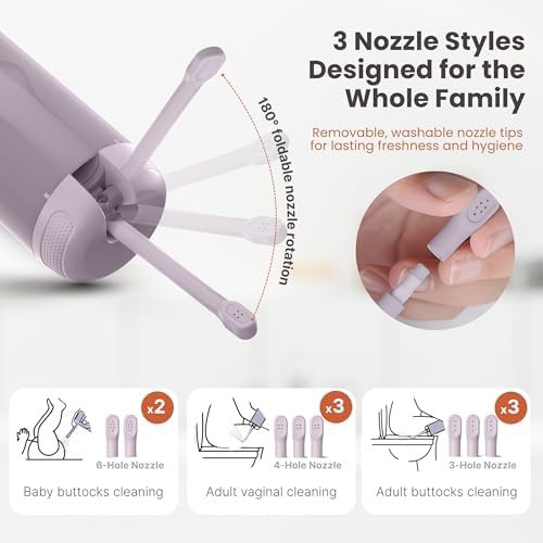 Purple rechargeable handheld travel bidet — photo 4