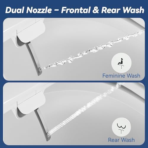 Elongated D-shape bidet toilet seat — photo 4