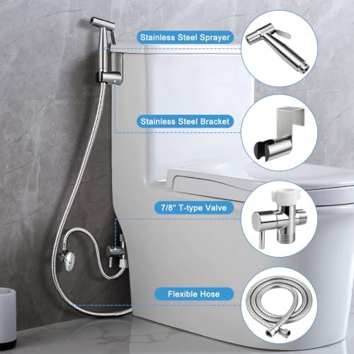 Two pack stainless steel bidet sprayers — photo 5