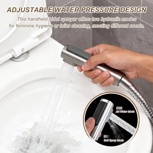 White ABS dual spray handheld bidet — photo 4