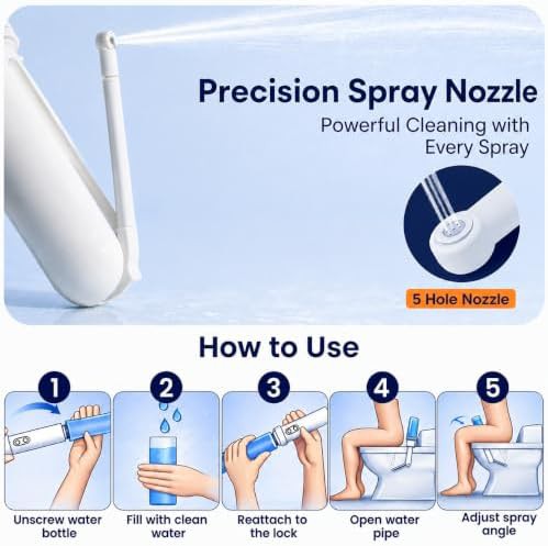 Rechargeable travel bidet with 320ml tank — photo 5