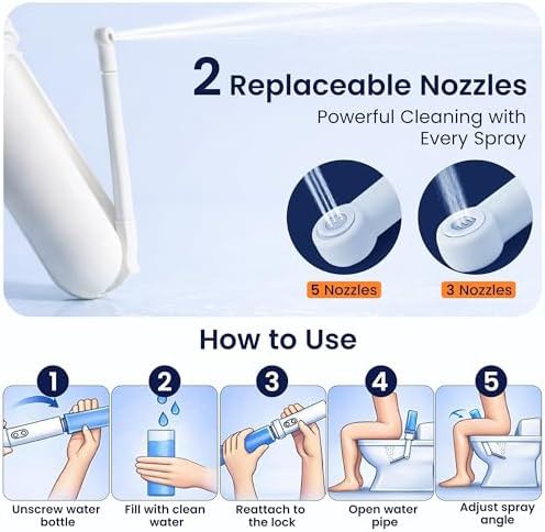 Dual nozzle rechargeable bidet 400ml tank — photo 3