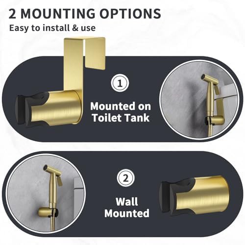 Brushed gold handheld bidet sprayer — photo 5