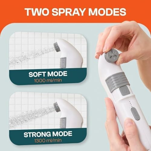 White jumbo rechargeable portable bidet sprayer — photo 3