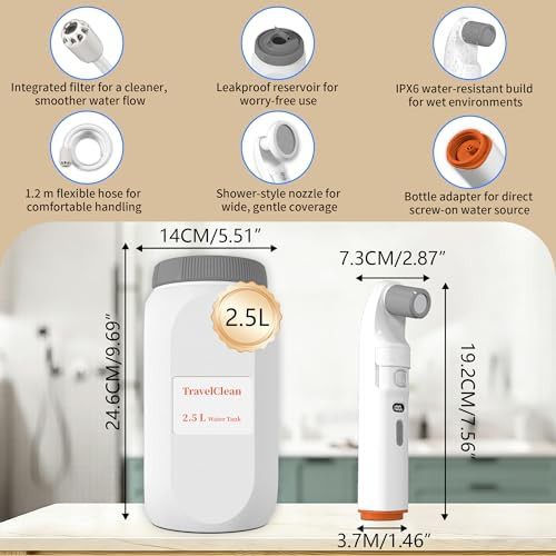 Portable bidet with LED display and tank — photo 3