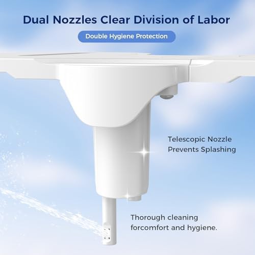 White bidet attachment with water softener filter — photo 3