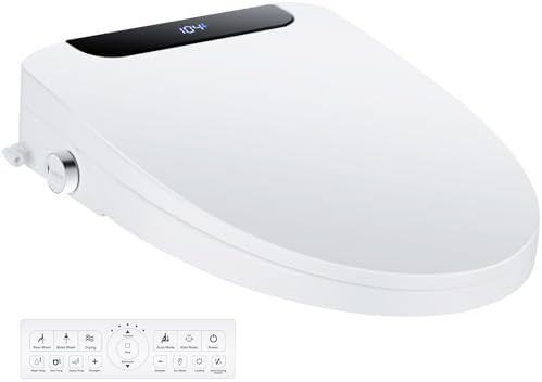 Elongated electric bidet seat with wireless remote