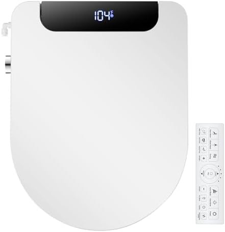 Round electric bidet seat with wireless remote