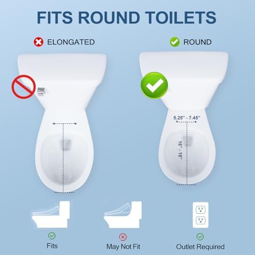 Round electric bidet seat with wireless remote — photo 4