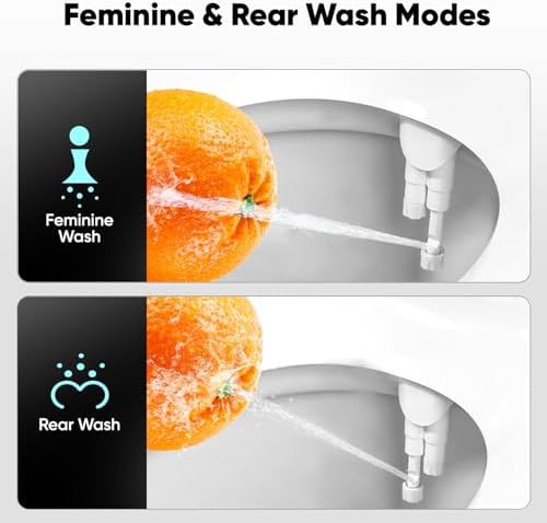 Silver hot and cold water bidet attachment — photo 4