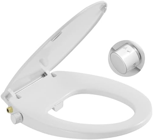 Round non-electric quiet close bidet seat