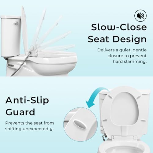 Round non-electric quiet close bidet seat — photo 5