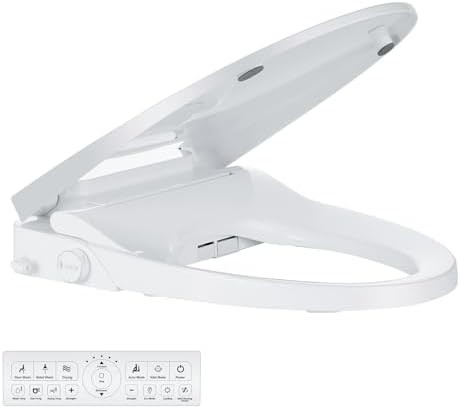 Elongated electric bidet with warm water