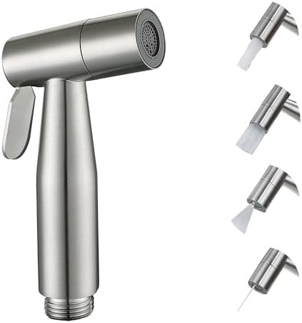 Brushed nickel four function bidet sprayer head