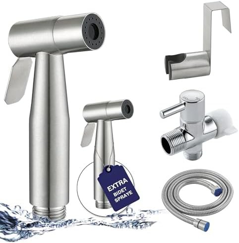 Handheld bidet sprayer with extra replacement head