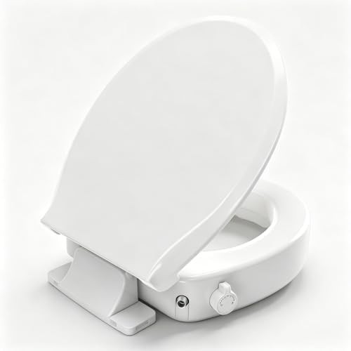 Round raised bidet toilet seat riser