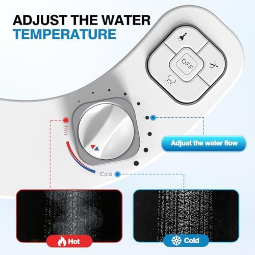 Dual nozzle non-electric bidet attachment with self-clean — photo 3