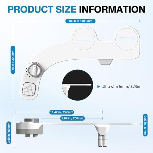 Dual nozzle non-electric bidet attachment with self-clean — photo 5
