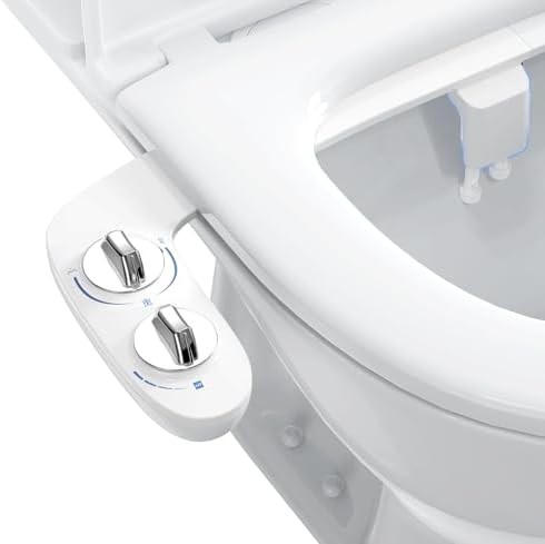 Ultra thin dual nozzle bidet attachment