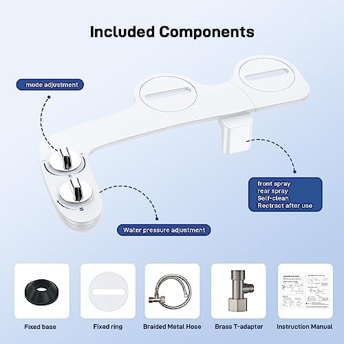 Ultra thin dual nozzle bidet attachment — photo 5