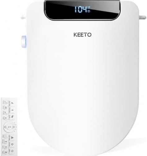 Round smart bidet seat with remote control