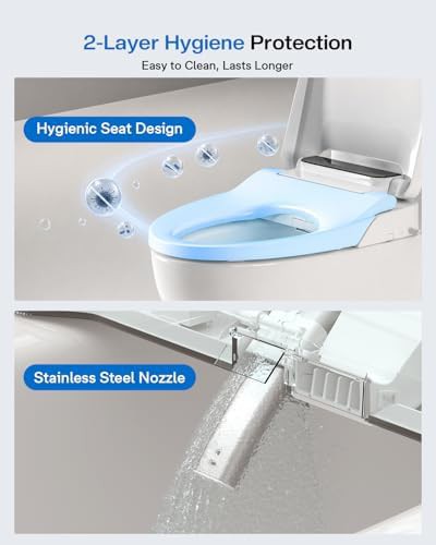 Round smart bidet seat with remote control — photo 3