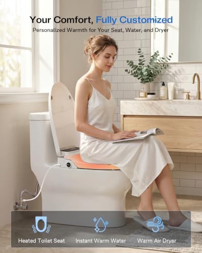 Round smart bidet seat with remote control — photo 4