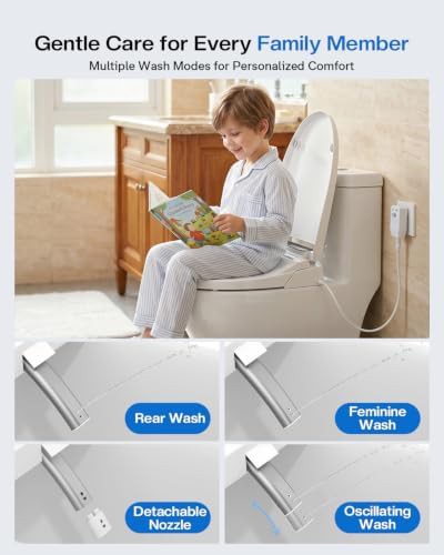 Round smart bidet seat with remote control — photo 5