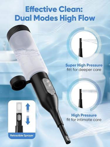Black rechargeable electric peri bottle — photo 3