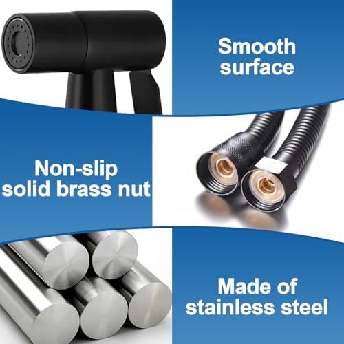 Brushed nickel handheld bidet with adjustable pressure — photo 4