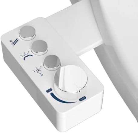 White self cleaning bidet attachment