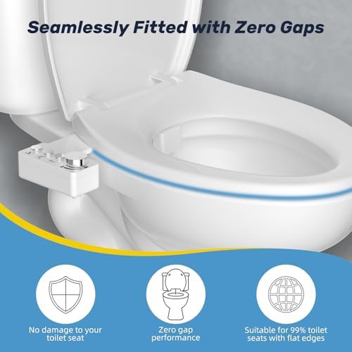 White self cleaning bidet attachment — photo 4