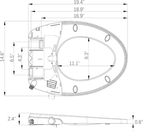 Elongated dual nozzle non electric seat — photo 4
