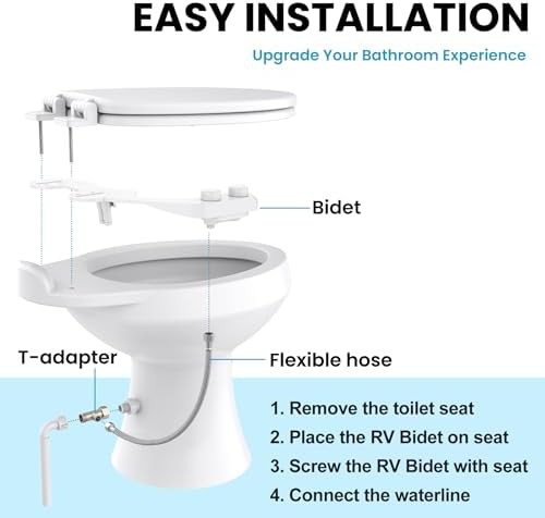 RV bidet attachment for seaflo toilet support — photo 3