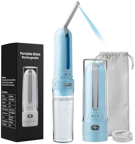 Sky blue electric portable travel bidet