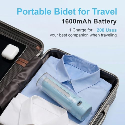 Sky blue electric portable travel bidet — photo 3