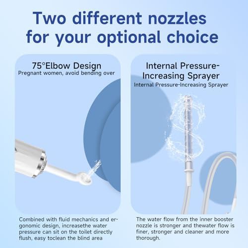 White electric portable bidet with nozzles — photo 3
