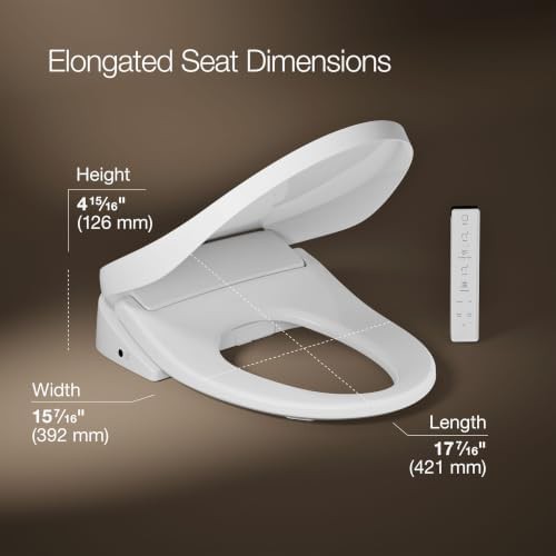 White elongated electric bidet toilet seat — photo 3