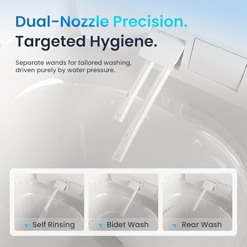 Elongated non-electric modern bidet toilet — photo 4