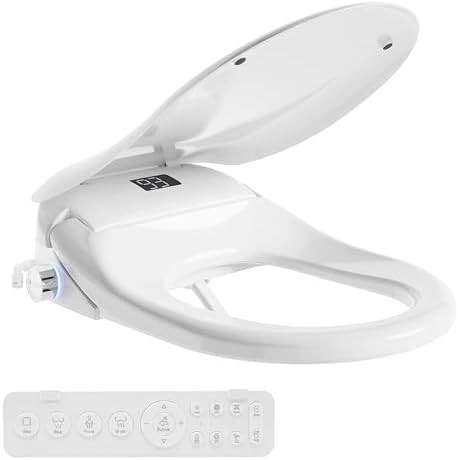 Round electric bidet with bubble foam shield