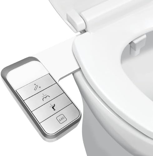 Cold water dual nozzle bidet attachment